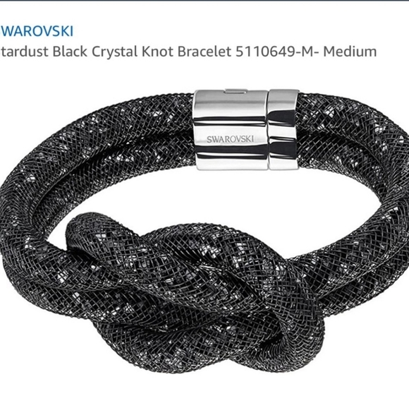 Swarovski Jewelry - 💙Swarovski Knot Bracelet Black